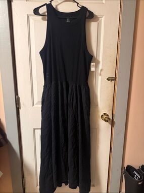 aerie Black Sleeveless Maxi Dress
